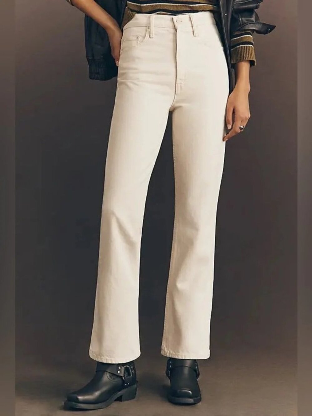 Mother The Scooter Skimp Jeans Natural Versatile Old Money Timeless Womens 29